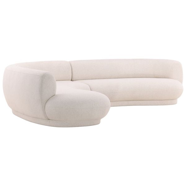 Chaise Sectional, Cream