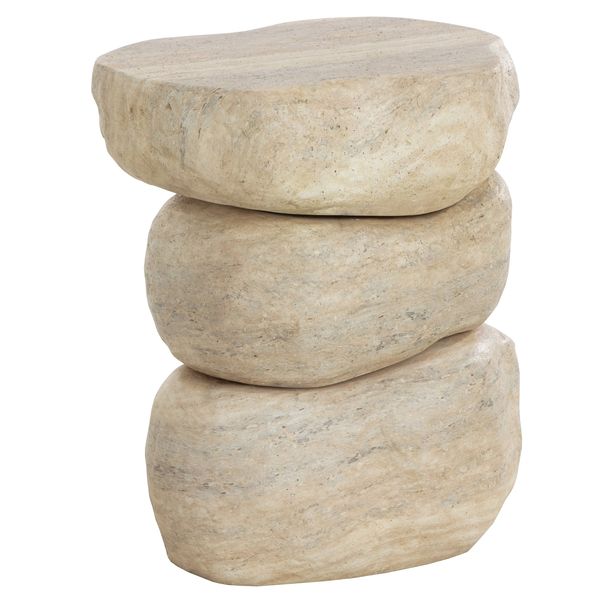 End Table, Dune Travertine
